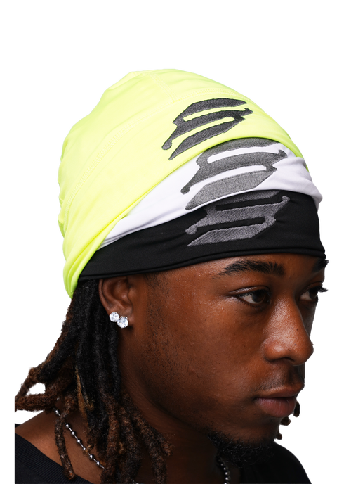 3 Cap Bundle — Moisture-Wicking, Protects Braids & Locs, 6 Looks