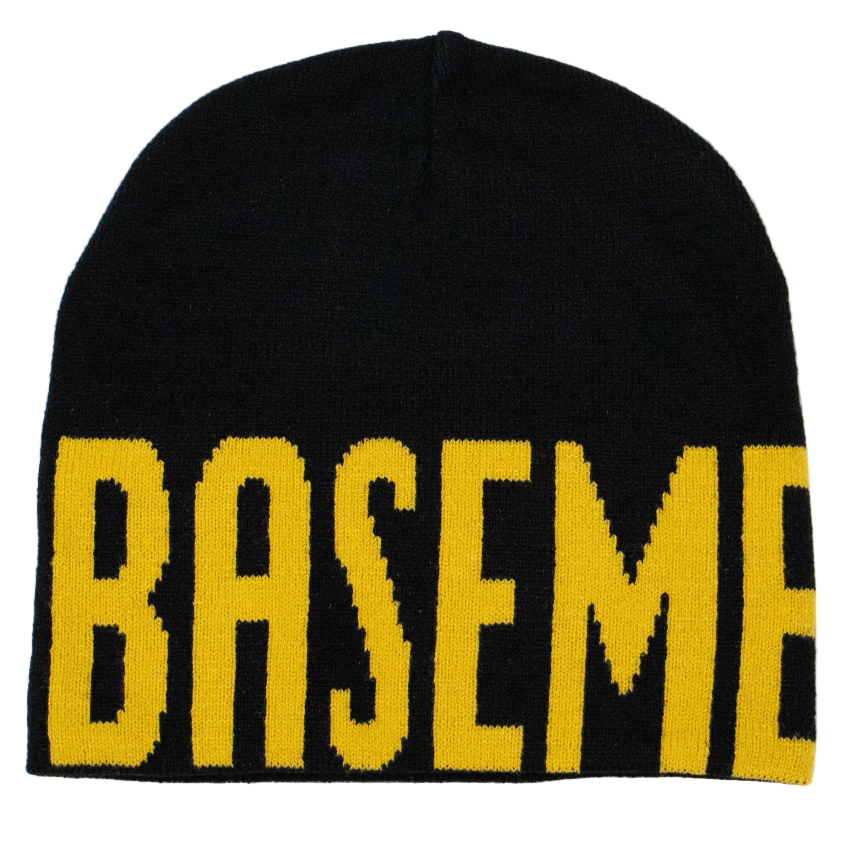 BLACK AND GOLD BASEMENT BOY BEANIE