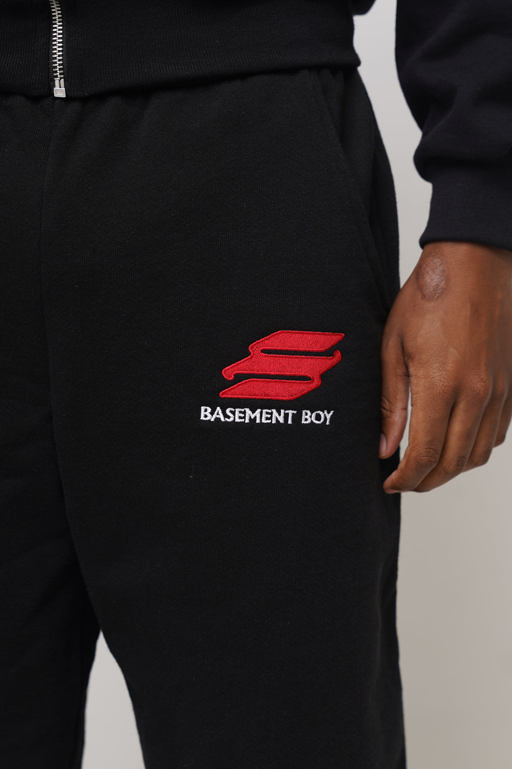 Basement Boy black Essentials fleece shorts, new drop, Back 2 School bundle