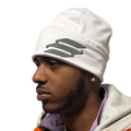 White BB Reversible Skull Cap